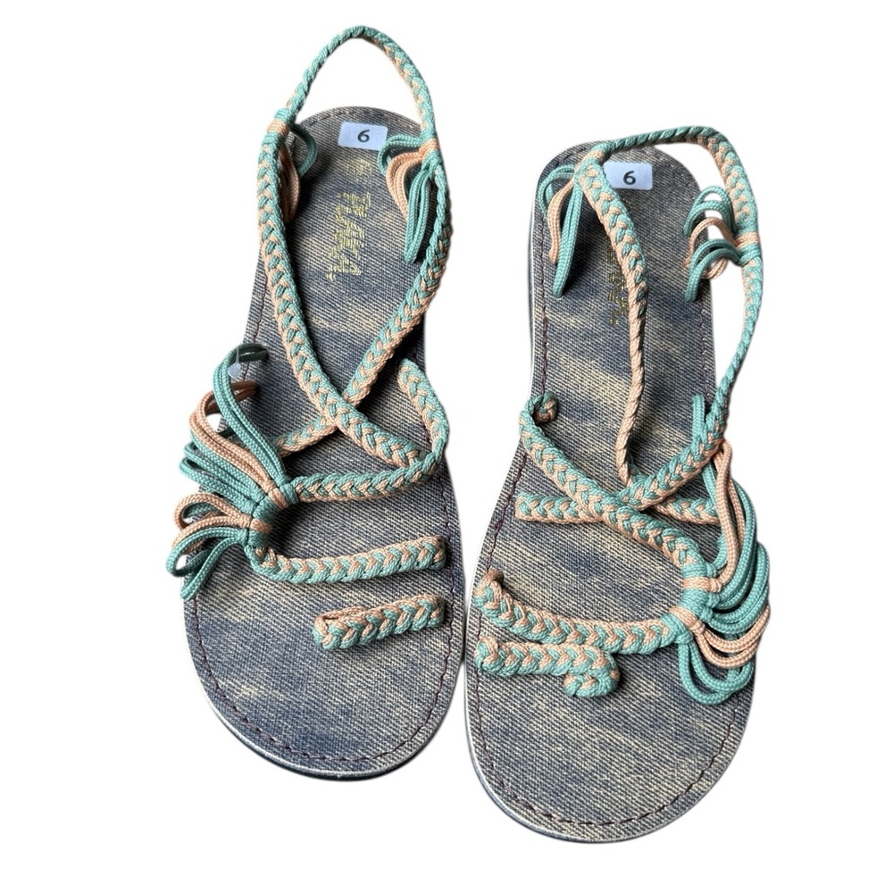 NWT Plaka Sandals Womens Size 6 Boho Coastal Vacation Travel Comfort Shoes